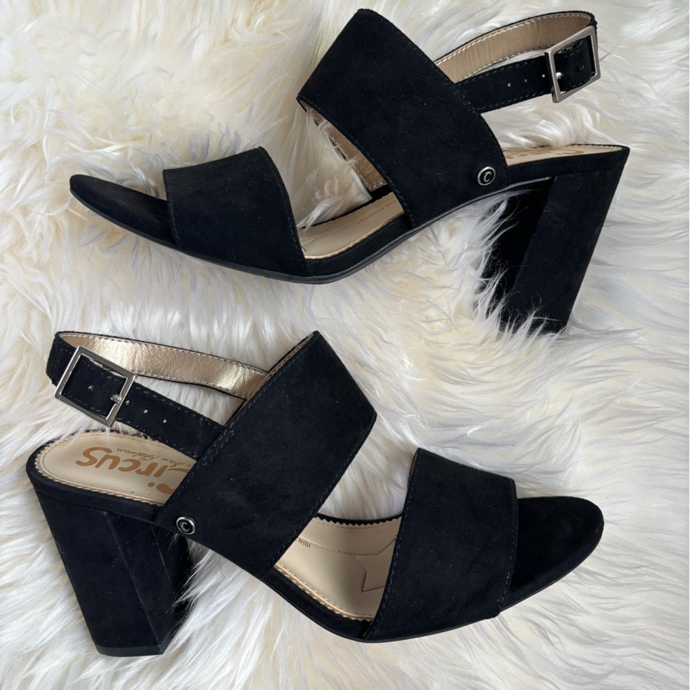 Sam Edelman Black Block Heel Sandals